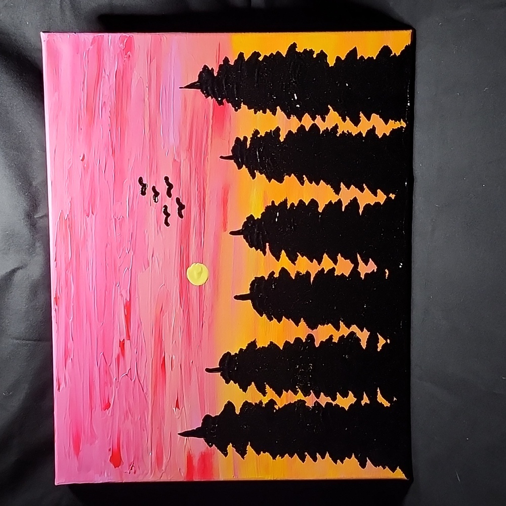 Forest sunset